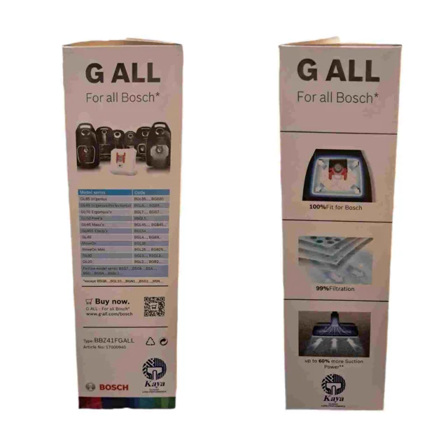 پاکت جاروبرقی بوش مدل G ALL مناسب برای جاروبرقی های تایپ GALL,GXLL,G بسته پنج عددی