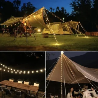 چراغ کمپینگ شارژی ریسه ای string lights مدل YD-2314
