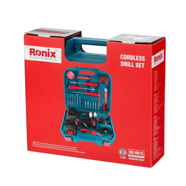 کیت دریل شارژی 16 ولت - 33 پارچه رونیکس مدل RS-8615