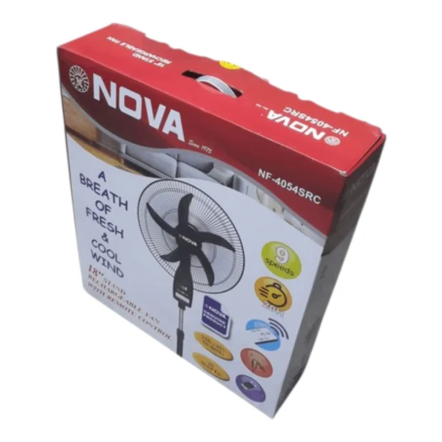 پنکه ایستاده برقی و شارژی نوا NOVA NF-4054SRC